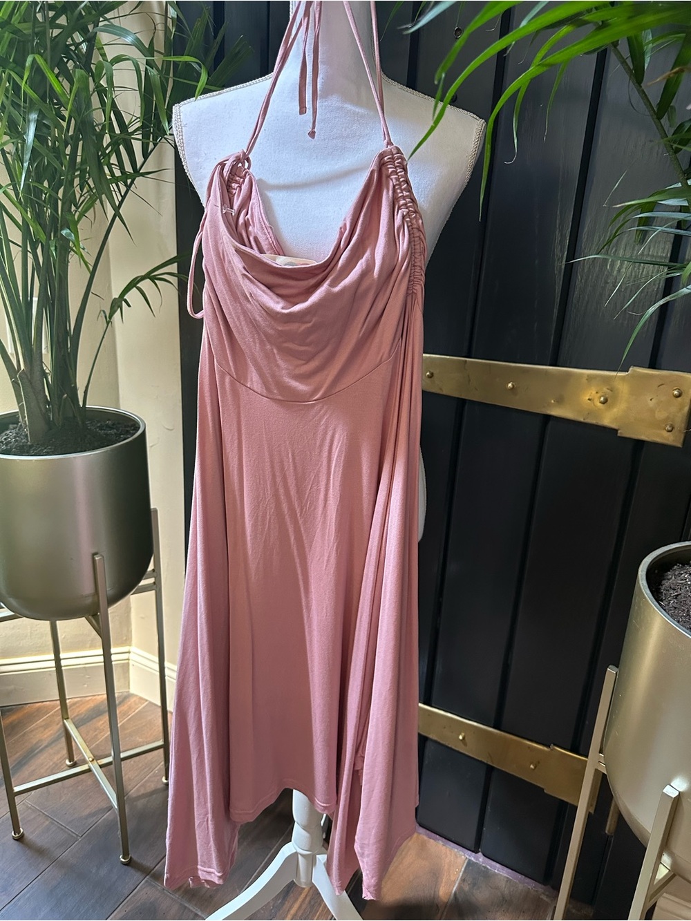 Free People Beach Zella convertible midi dress Dusty Rose FP NEW W/O tags M - Picture 3 of 3